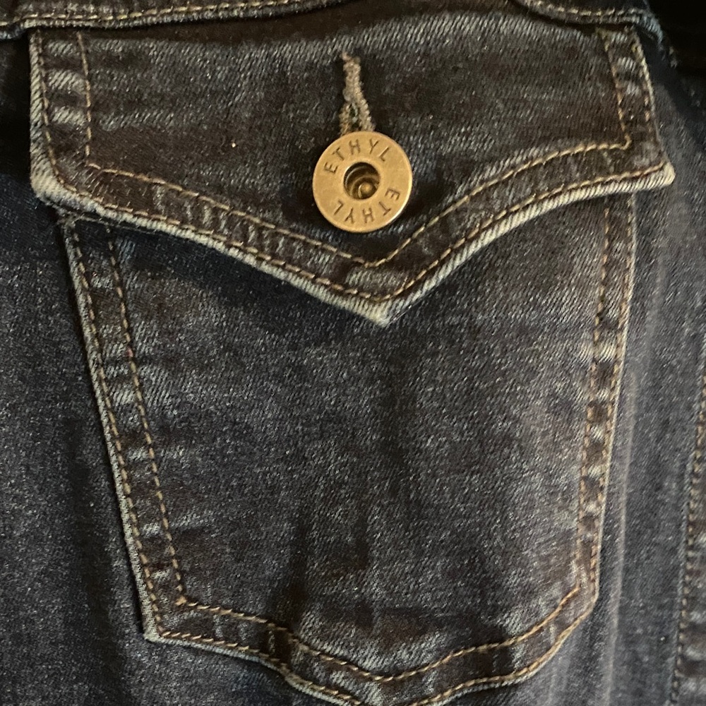 Elegant Dark Denim Trench Coat - Picture 4 of 12